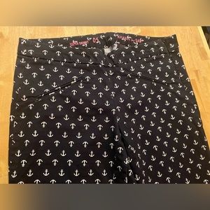 Gap Pants | Gap Anchor Print Super Skinny Black Khakis Size 4